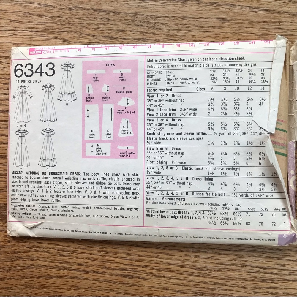 VTG 70s Bridal/Prom Pattern - Picture 2 of 5